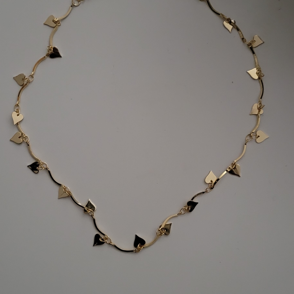 Gold heart Choker - Picture 2 of 10
